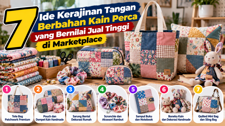 7 Ide Kerajinan Tangan Berbahan Kain Perca yang Bernilai Jual Tinggi di Marketplace