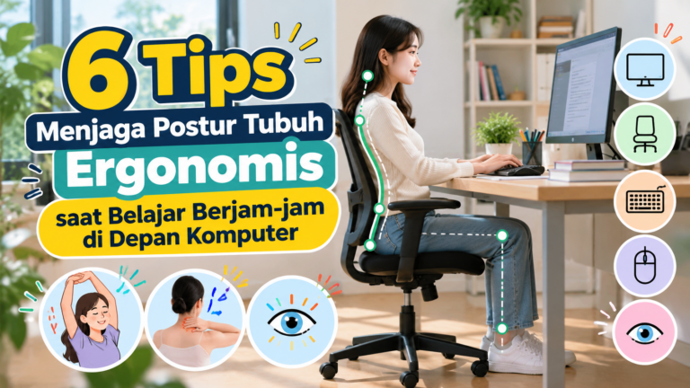 6 Tips Menjaga Postur Tubuh Ergonomis saat Belajar Berjam-jam di Depan Komputer
